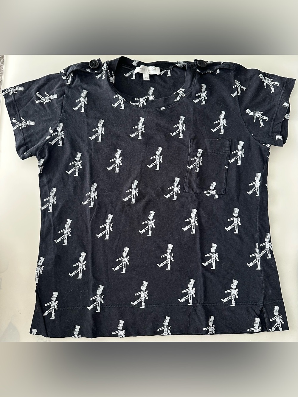 Black Nutcracker Graphic Pocket Tee